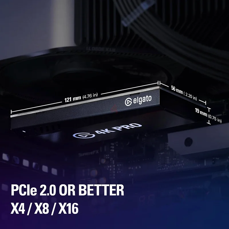 Elgato 4K Pro Internal Capture Card: 8K60 Passthrough/4K60 HDR10 with Ultra Low Latency on PS5, Xbox63175731147011112