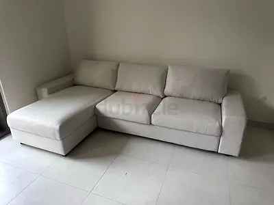 beige ikea vimle sofa bed under storage