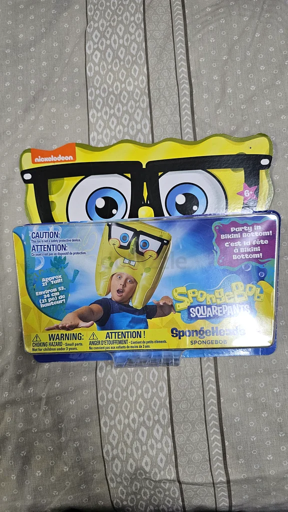 Brand new - SpongeBob SquarePants head piece for Kids63226787585153111
