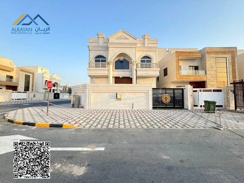 Luxurious corner villa for sale at a price including registration fees, excluding service fees, behind Azha Mall and Complex, freehold for all nationa631867377945611129