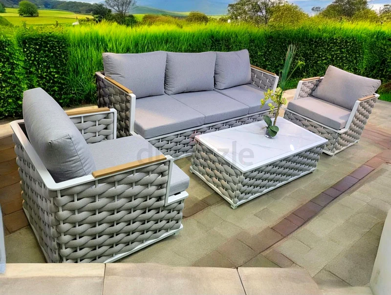 Super Luxury Rope Design Aluminium Outdoor Sofa Garden Sofa Set63220328161539114