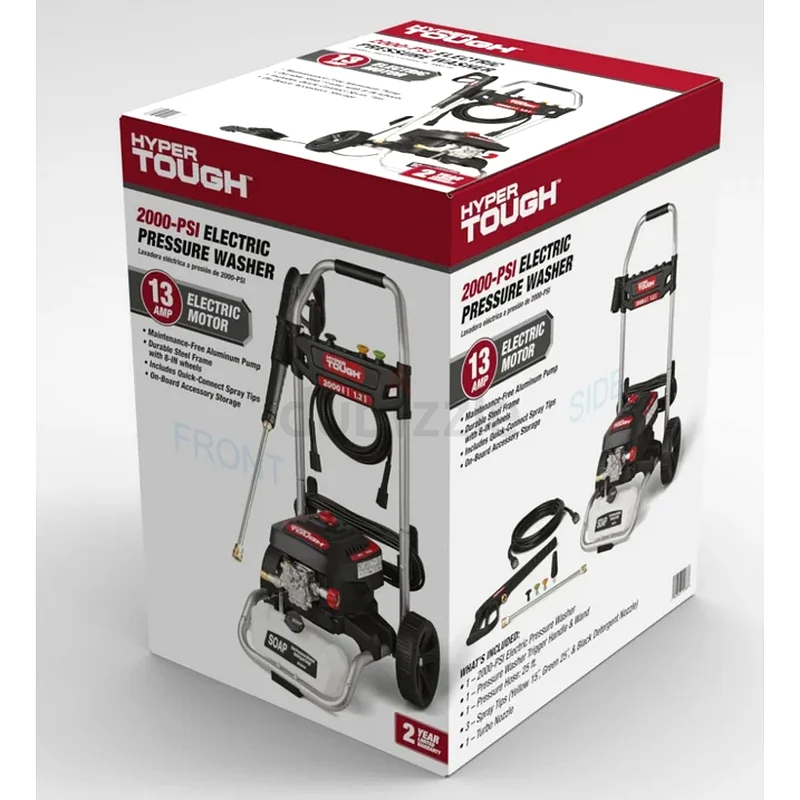 Hyper Tough 2000 PSI at 1.2 GPM 120 V Electric Powered Cold Water Pressure Washer63251899510658112