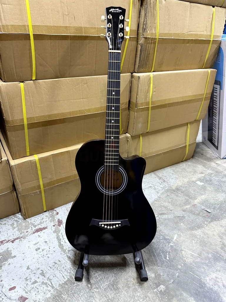 Sleek Black Acoustic-Guitar - Perfect for Every Musician!63173865071618113