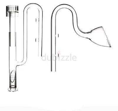 Aquatic Glass Lily Pipe Set with Lily Skimmer Inflow and Lily Outflow for Aquarium Filter