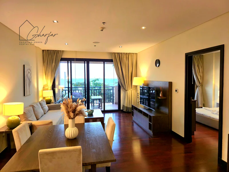 Palm Escape | Beachfront 1BR in Royal Amwaj | Burj View + Private Balcony63832313071746110