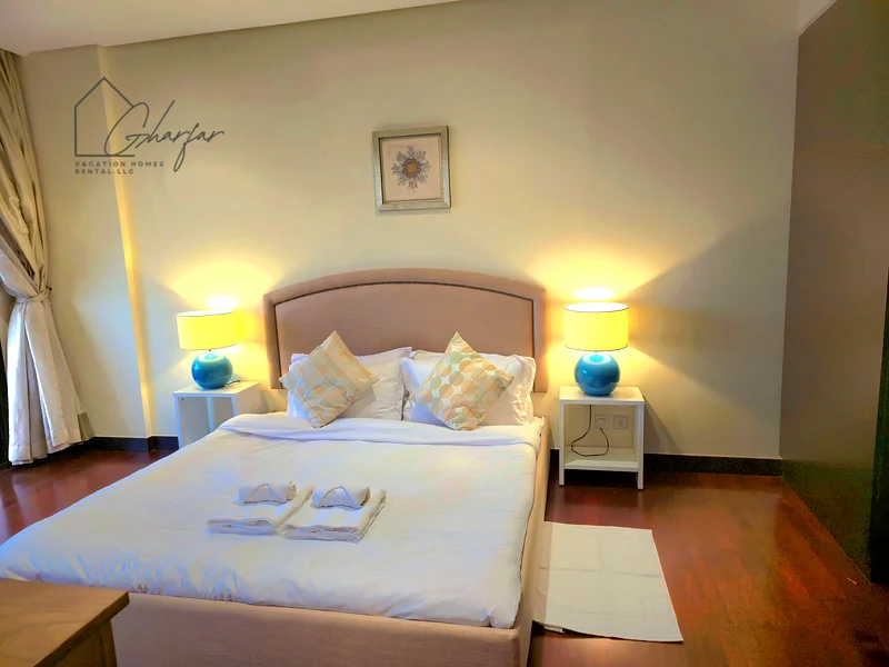 Palm Escape | Beachfront 1BR in Royal Amwaj | Burj View + Private Balcony63832313071746113