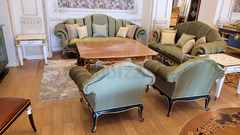Luxurious Designer Living Room Set with Elegant Finishes