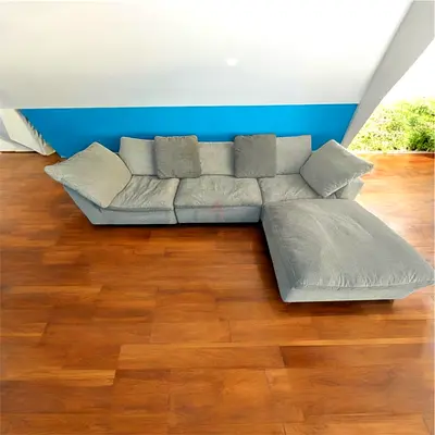 In excellent condition pan Emirates Pianca corner sofa modular