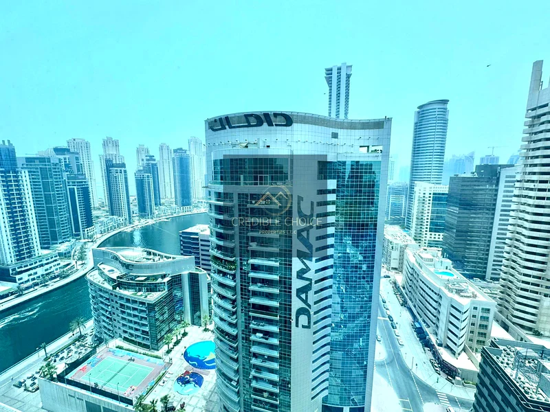 مكيف حراري | طابق عالي | قريب من المترو | شرفة كبيرة | إطلالة على المارينا63775921190529110