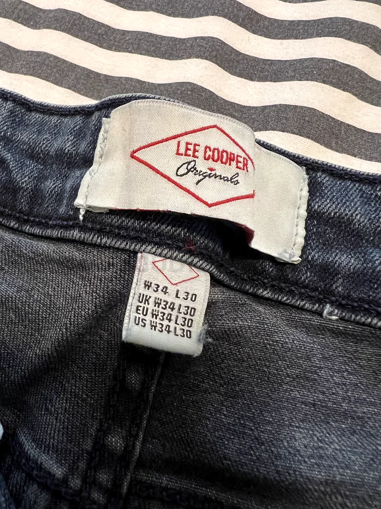 Lee Cooper Blue Washed Out Skinny Jeans - Size 34/30 - Never Worn63237114759555112