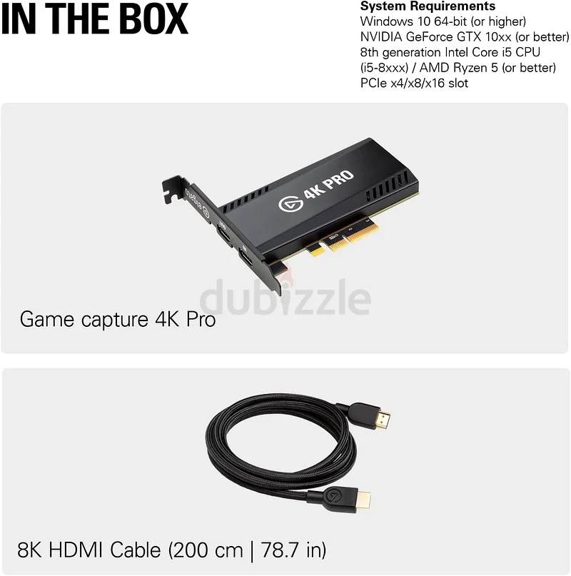 Elgato 4K Pro Internal Capture Card: 8K60 Passthrough/4K60 HDR10 with Ultra Low Latency on PS5, Xbox63175731147011111