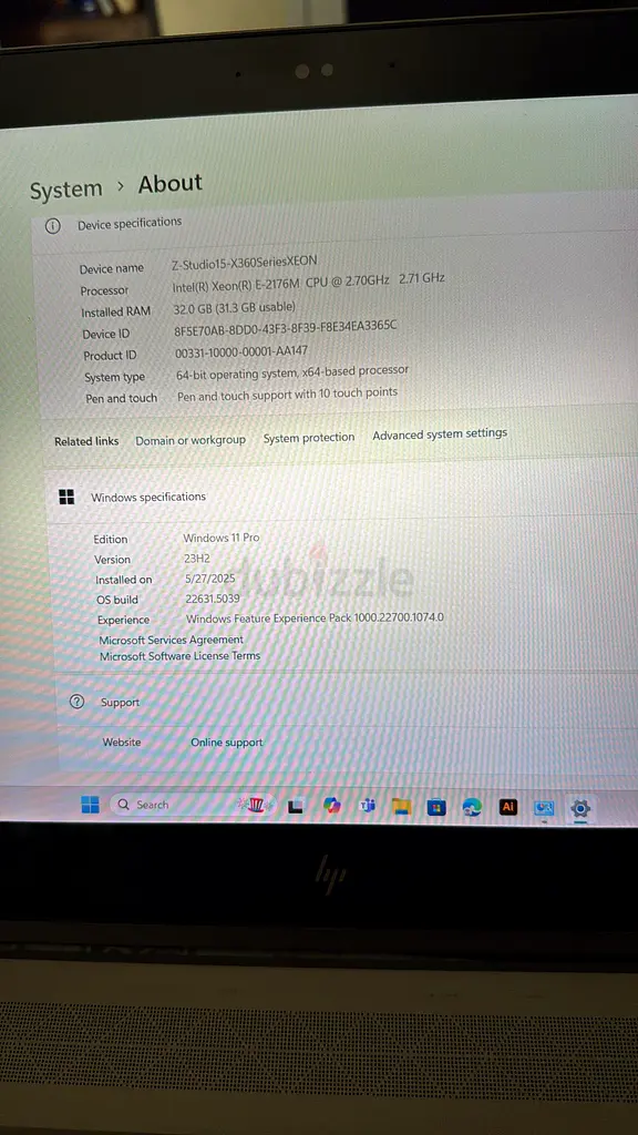 Zbook HP laptop63255532140035116