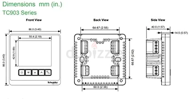 الثيرموستات Spacelogic TC903-3A4DPMSA – ملف المروحة، مودبوس، شاشة LCD، 240 فولت (جديد بالكامل)63262392956547113