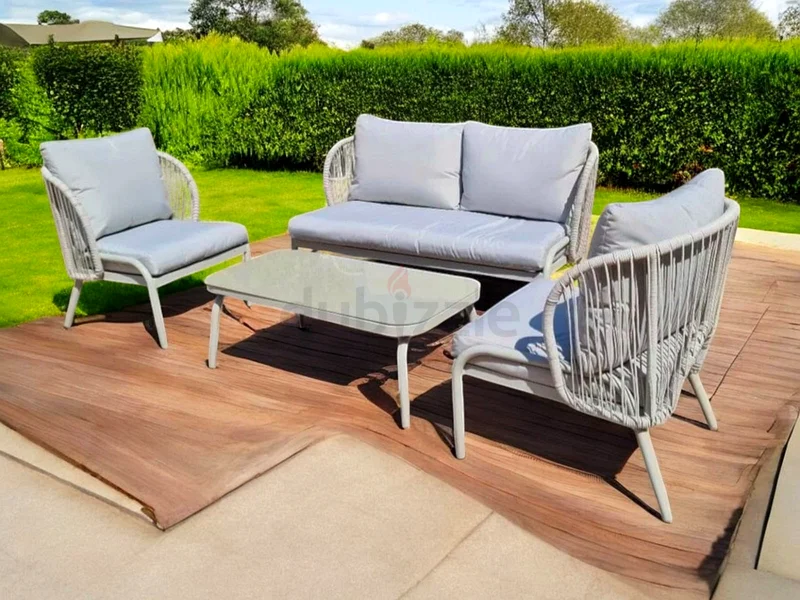 Beautiful Rope Design Light Grey Garden Sofa Outdoor Sofa Set63220328148866114