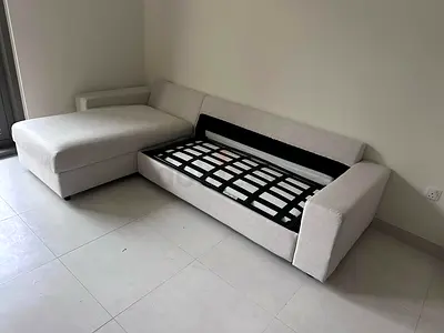 pull out lshape ikea sofa bed under storage