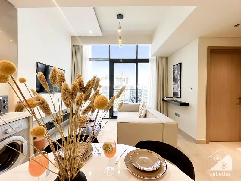 Azizi Riviera Meydan city 1 BHK with Balcony ALL BILLS Inc. + FREE Parking & Wifi63832411410049112
