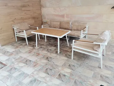 Aluminium frame 5 seater sofa for outdoor