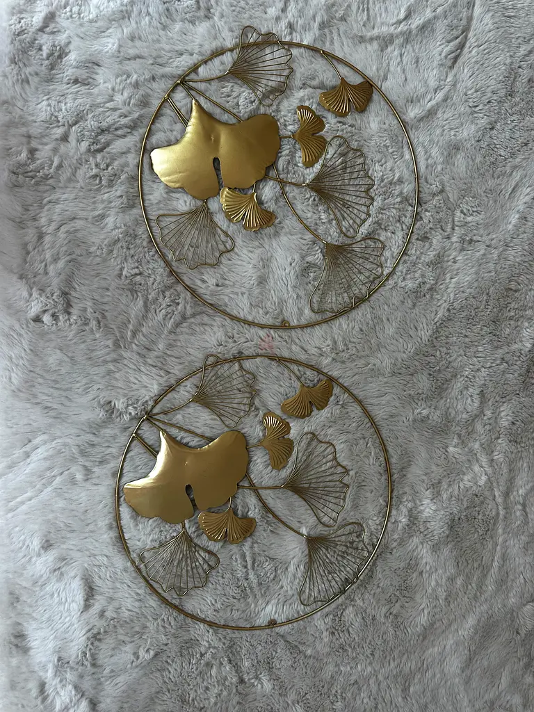 Elegant Golden Ginkgo Wall Decor Set