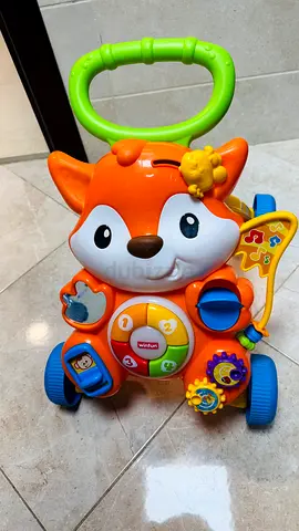 Engaging Orange Fox Baby Walker with Sounds and Lights!