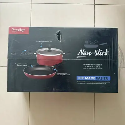 Prestige Cast Aluminium Cookware Sets of 7 Piece | Non Stick Aluminium| Casserole | Saucepan | Fry
