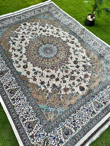 240 x 340 Cm | new Beautiful Fine Quality Isfahan Persian Silk Carpet