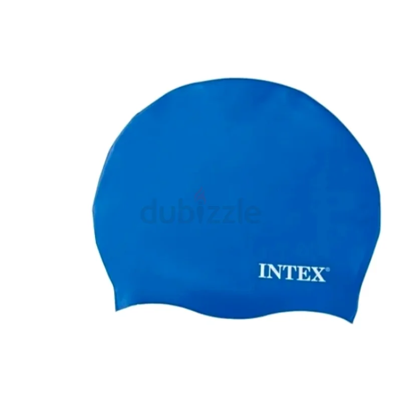 Intex Stylish and Durable Swim Cap for Enhanced Comfort (used swimming cap), color is black63241122691074110