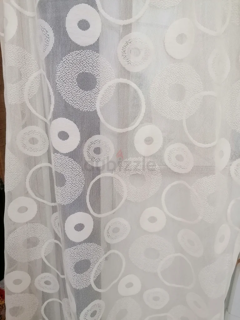 ستائر شفافة أنيقة بتصميم دائري (قطعتان)63220821060097113