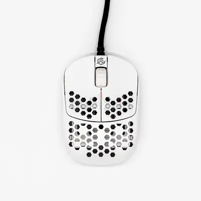 G-Wolves Hati Hsk (White) Design Wired Gaming Mouse Ultra Lightweight Honeycomb up to 16000 DPI