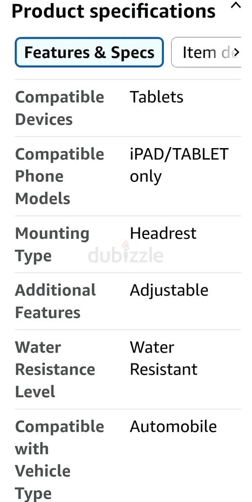 BMW Universal iPad and Tablet Holder - Travel  Comfort System63221852089347114