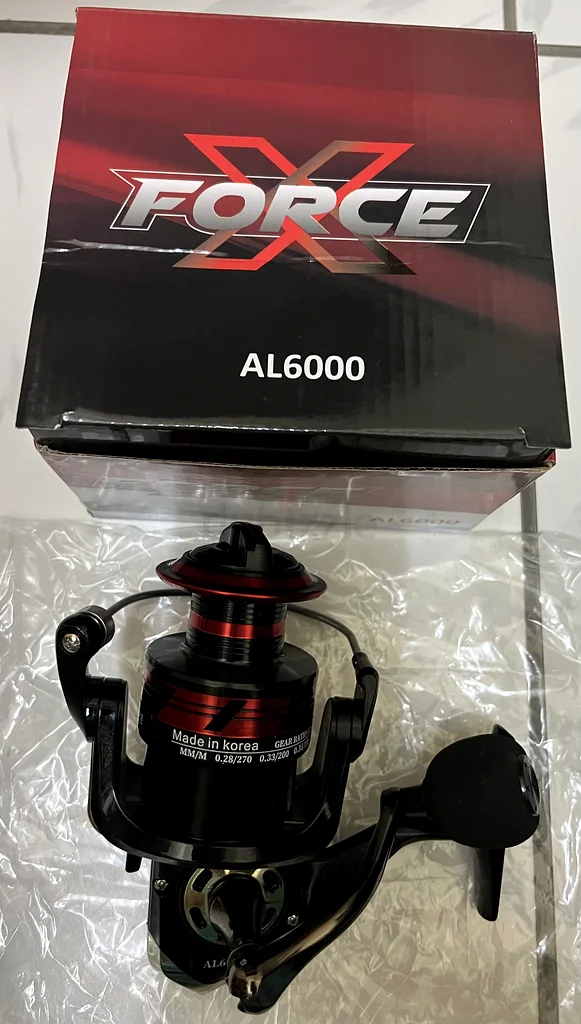 بكرة صيد XFORCE AL6000 حمراء/خضراء كورية لصيد الجيج والرمي63241659567619110