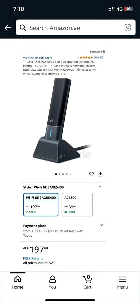 محول USB عالي السرعة TP-Link Wi-Fi 6E AXE540063255524981761114