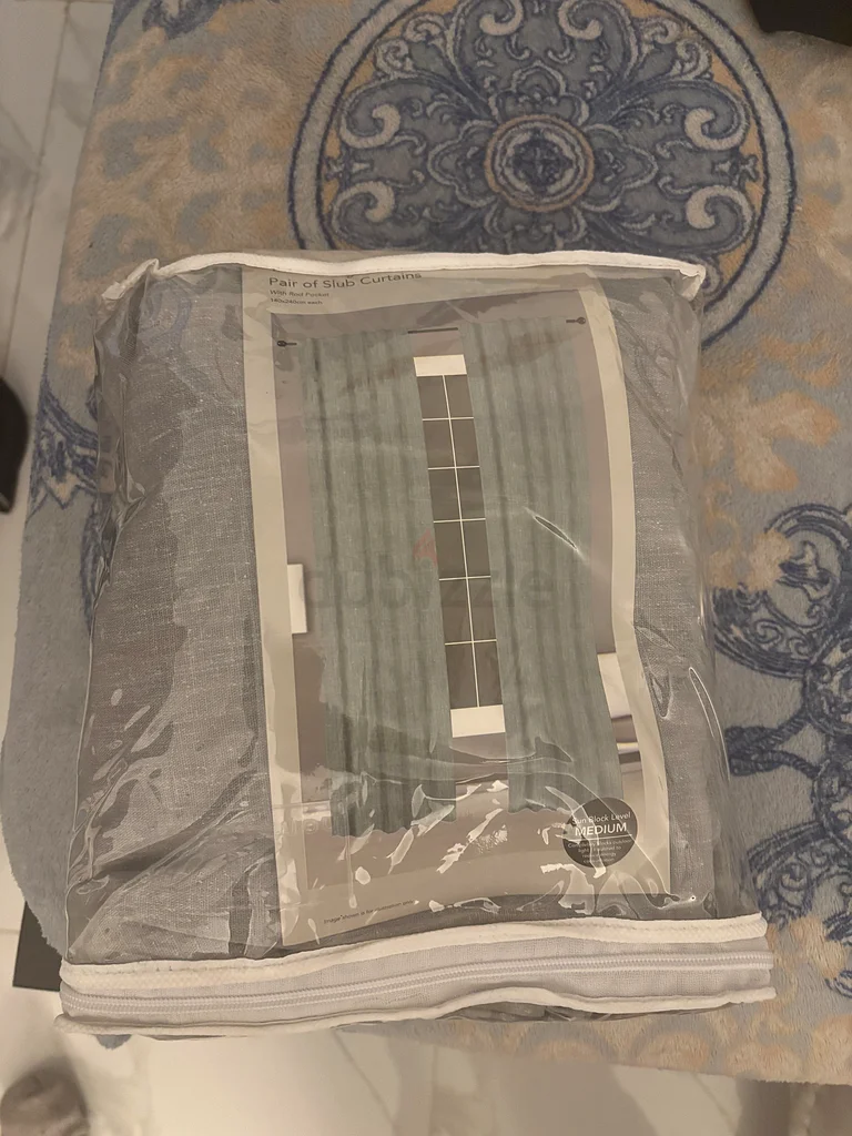 Grey Pair of Slub Curtains - Perfect for Any Room63191609185410112