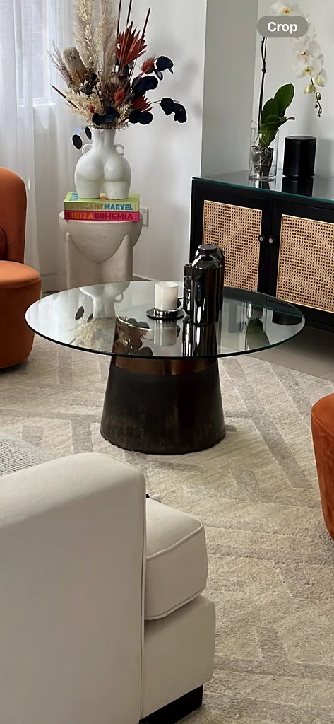 West Elm Round Glass Coffee Table632218483665951110