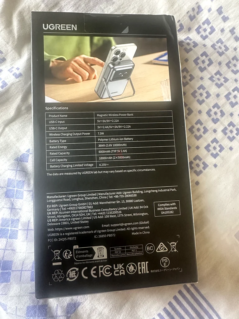 UGREEN Uno Magnetic Wireless Power Bank63192100275970111