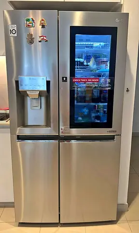 LG InstaView Refrigerator side by side with water dispenser ice maker 90cm width 180cm height