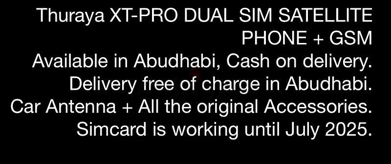 Thuraya XT-PRO Dual SIM Satellite Phone - Excellent Condition!63180838669441111