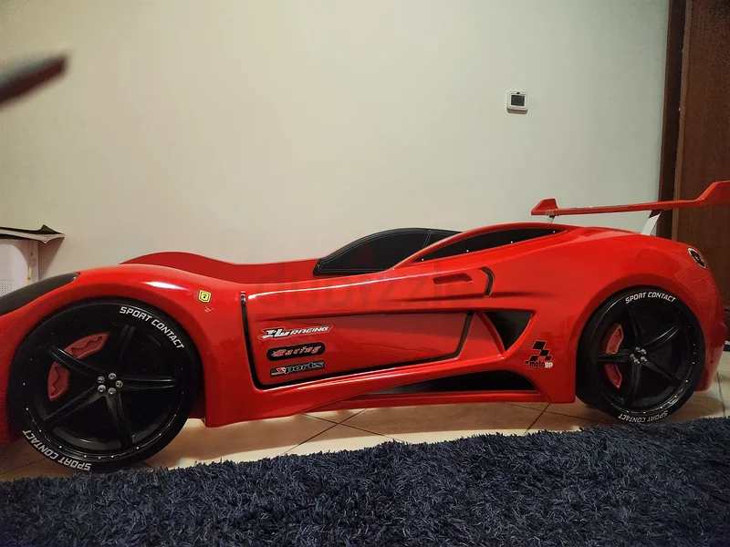 سرير سيارة سباق حمراء سريعة للأطفال63218314966147112
