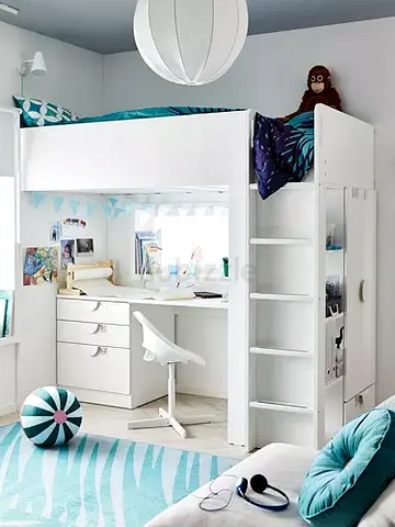 Ikea loft bed with desk