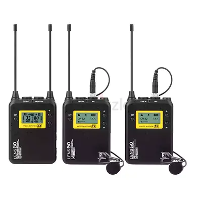 LENSGO LWM-328C Wireless Lavalier Microphone System Camera SLR Lapel Microphone