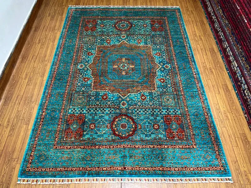 177 × 249 سم | سجادة مملوكية يدوية جديدة رائعة وجودة عالية63182263398274111