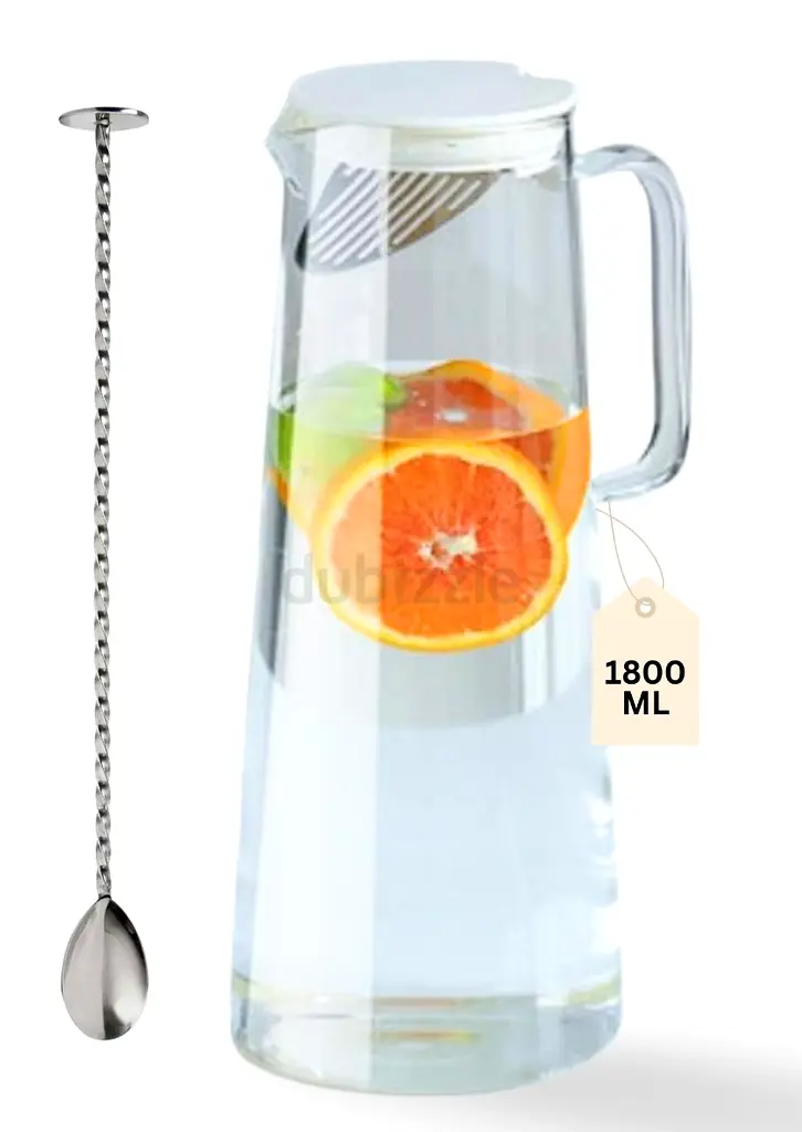 Glass Pitcher with long spoon for Refreshing Beverages63215375160066111