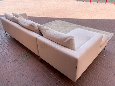 MARINA Home Feather filled LShape Sofa beige perfect Condition