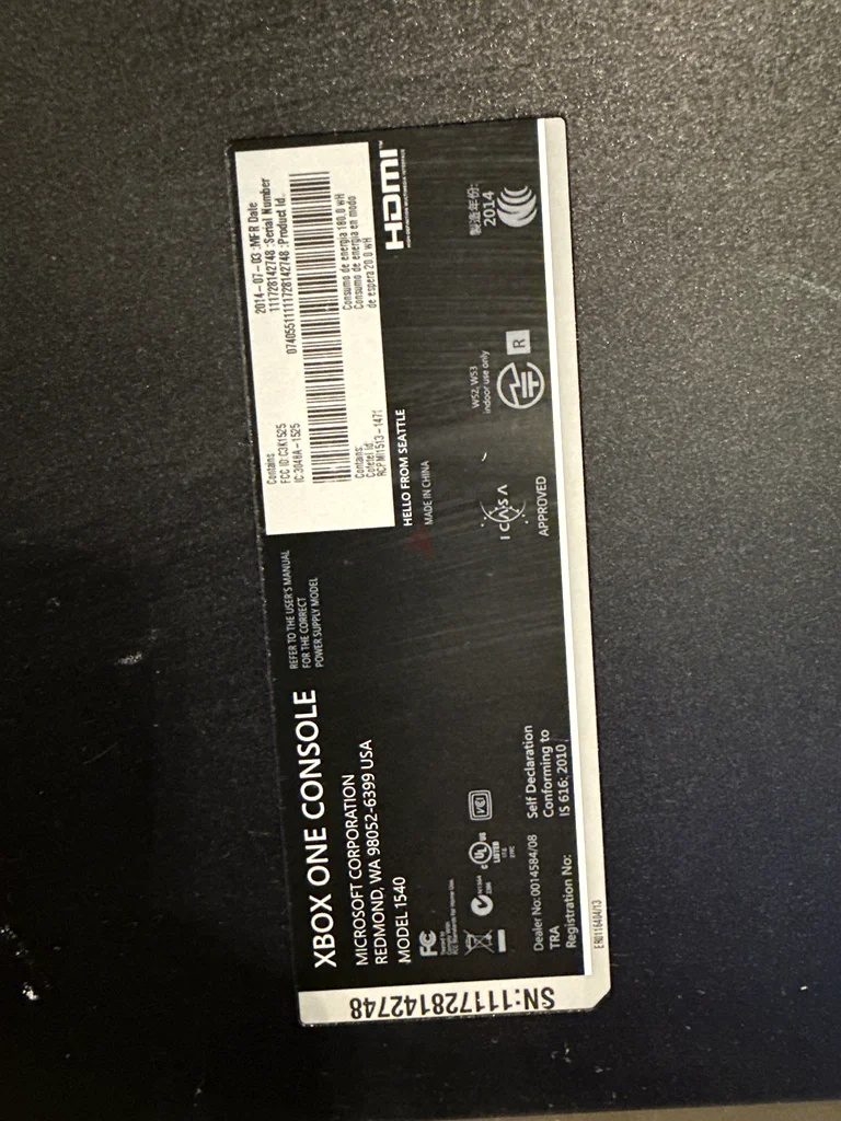 Xbox one console63173868734849112