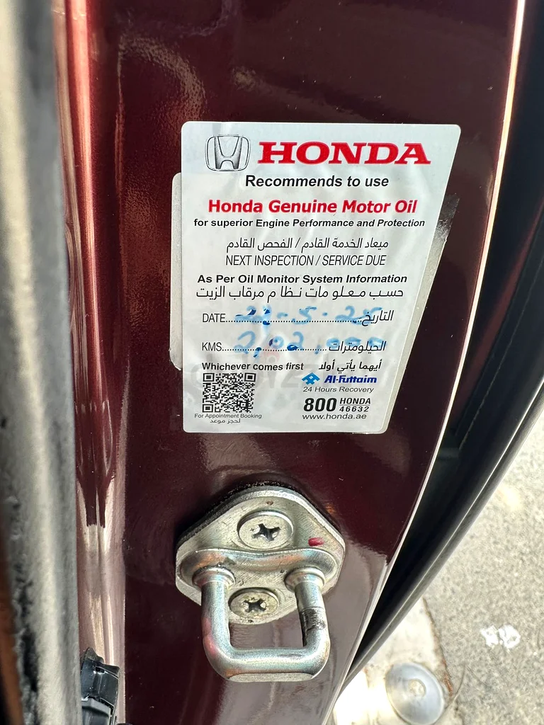 Honda Odyssey GCC agency maintenance63139216529539114