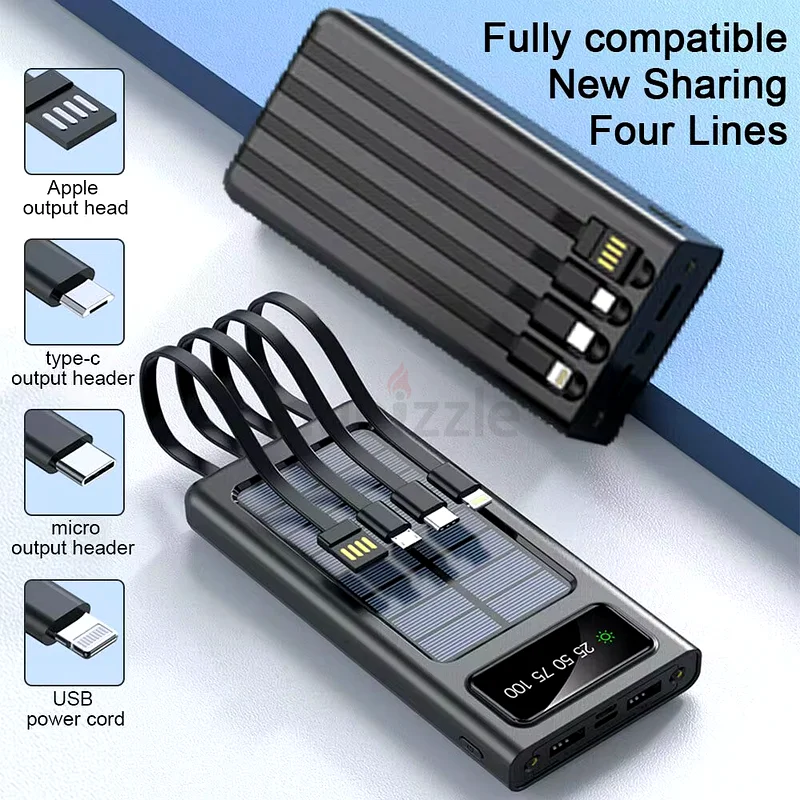 Portable Solar Power Bank - Worry-Free Travel..free delivery…20000 mah ultra slim speed high63192100302979113