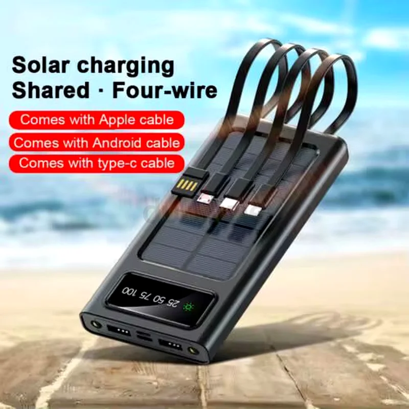 Portable Solar Power Bank - Worry-Free Travel..free delivery…20000 mah ultra slim speed high63192100302979114