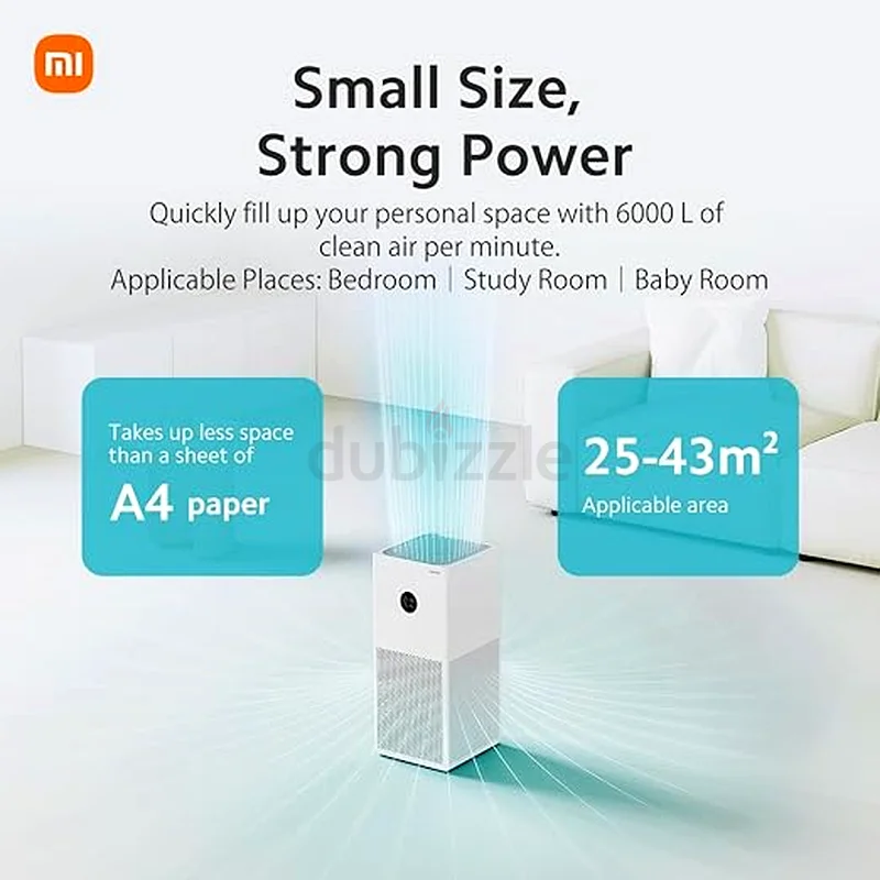 Xiaomi Smart Air Purifier 4 Lite,, Voice Control, High Precision Sensors, White,Gobel Version63220838692354111