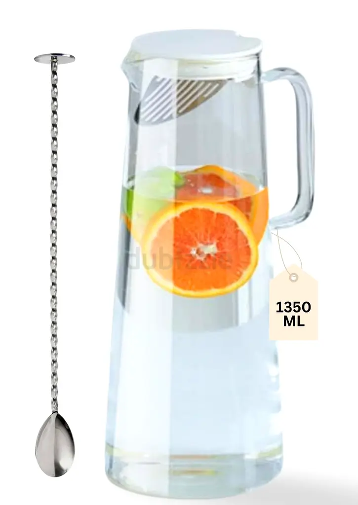 Glass Pitcher with long spoon for Refreshing Beverages63215375160066114