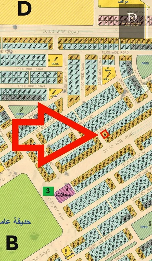 For Sale in Sharjah  Al Balida Area  Residential Land, Prime Location  Corner on Two Streets  Close to All Services  Freehold for All Arab Nationaliti63195577743234111