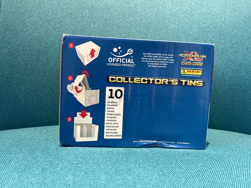 Panini Adrenalyn Road to UEFA Euro 2016 Full Box (10 Tins 1 opened) – Each with 1 Limited Edition63193112282242112